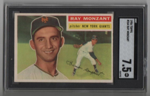 1956 topps ray - ray, monzant