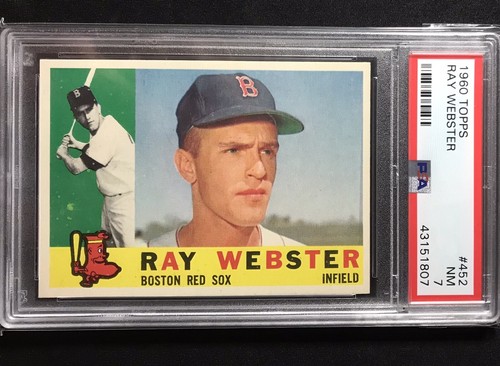 1960 topps 452 ray webster - 1960,